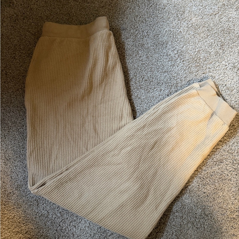 Woman’s Tan Corduroy Sweatpants - Picture 4 of 4